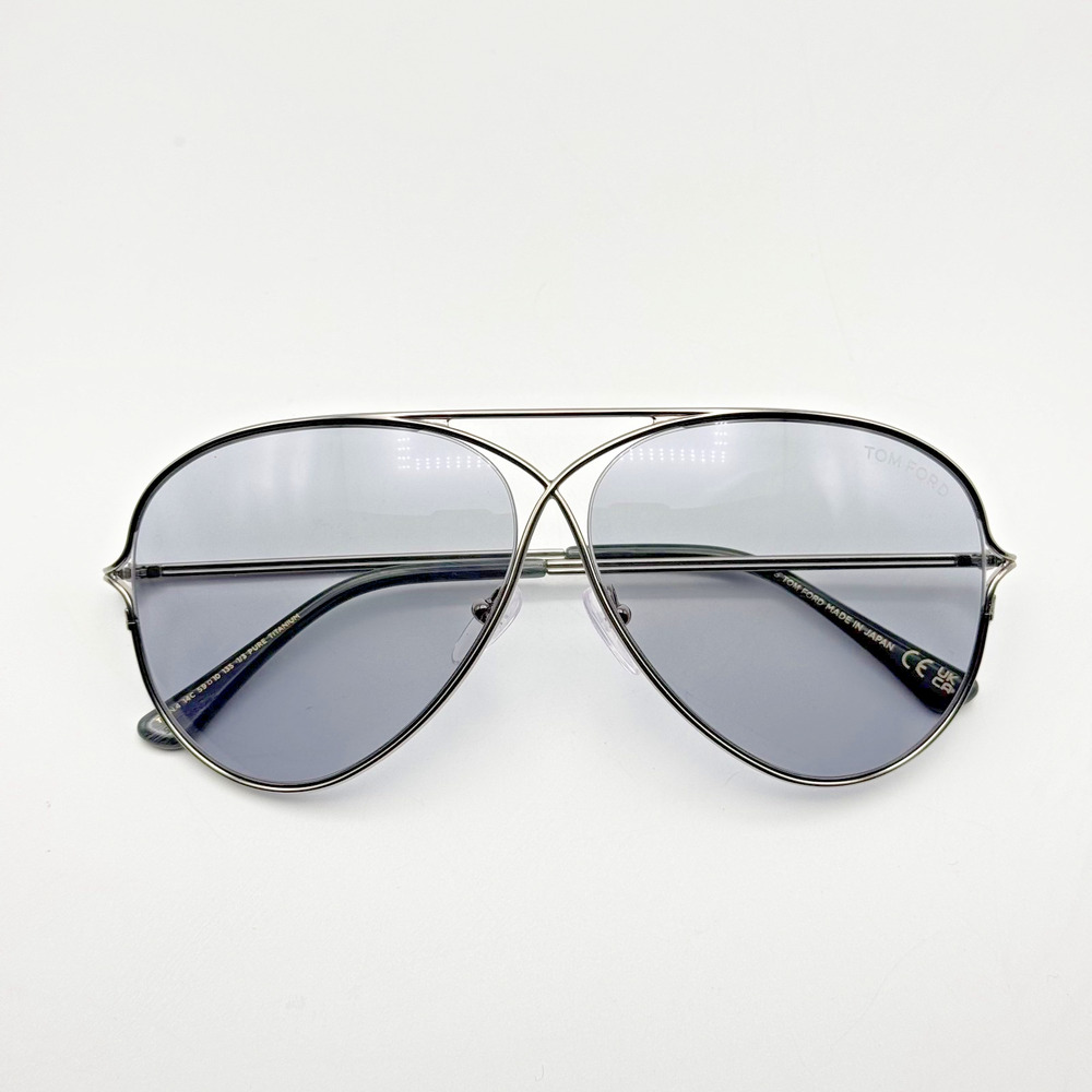 Tom Ford Sunglasses TOM N.4 14C Ruthenium Aviator Frame Smoke Lens 59-10-135